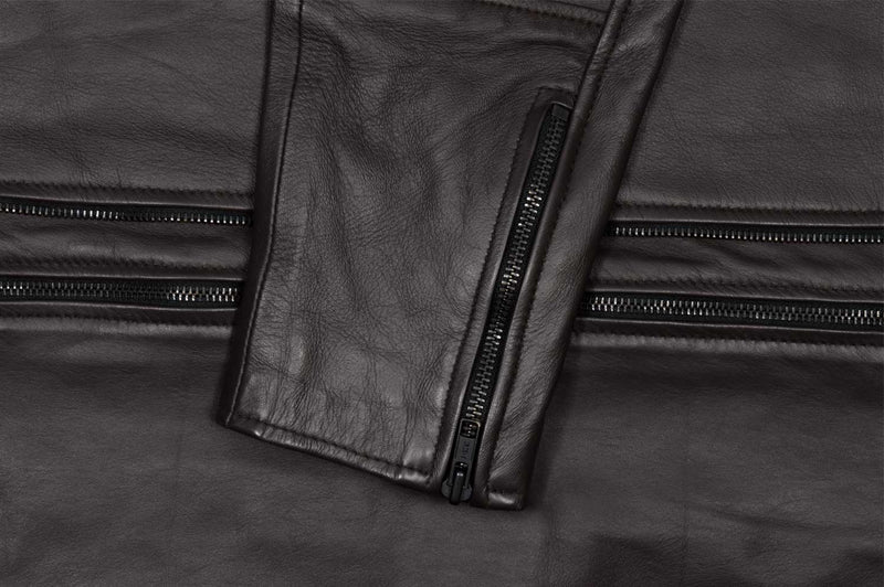 Deosai Brown Biker Leather Jacket