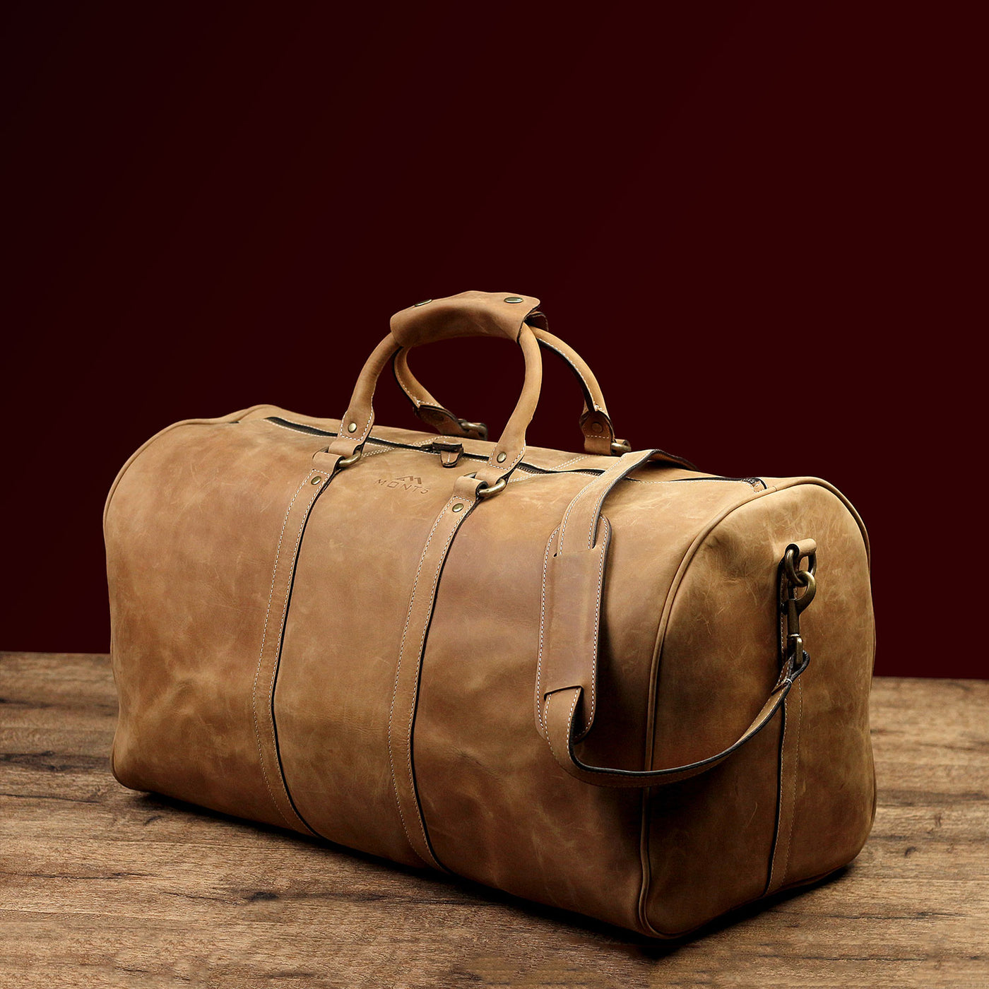 Tan duffle bag on sale